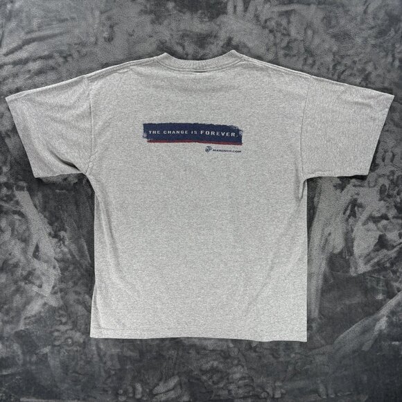 Marines Single Stitch T Shirt Men XL "The Change Is Forever" Made in USA Army - Picture 2 of 9